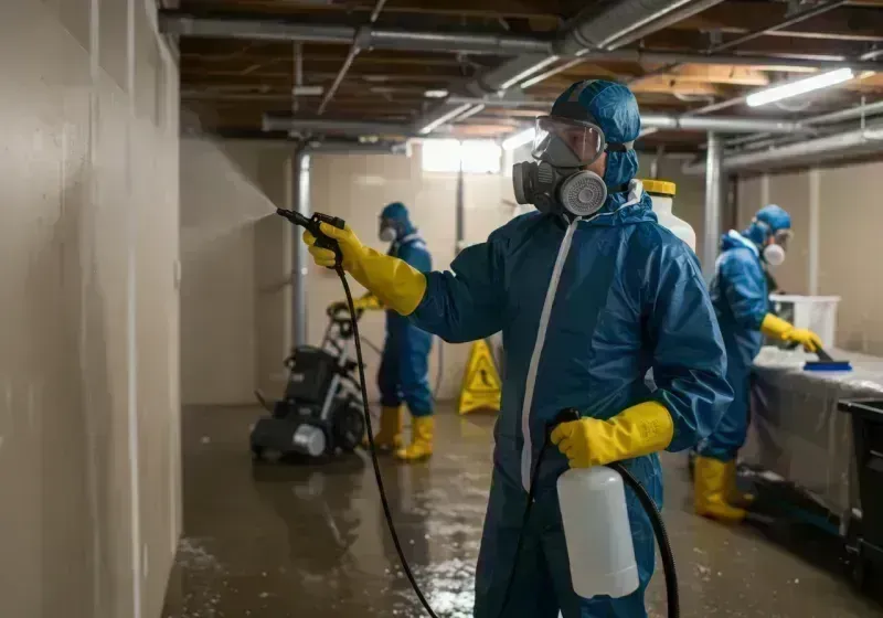 Basement Sanitization and Antimicrobial Treatment process in Winona, MO