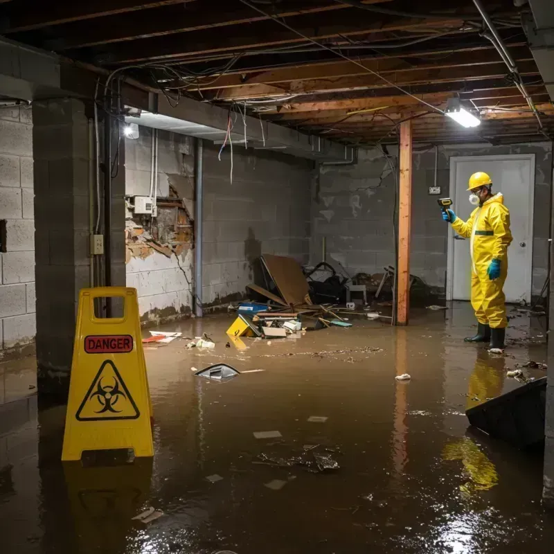 Flooded Basement Electrical Hazard in Winona, MO Property