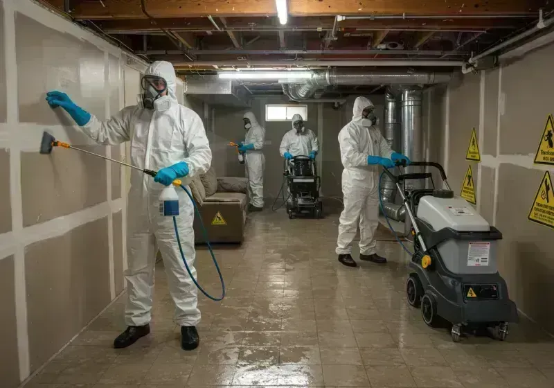 Basement Moisture Removal and Structural Drying process in Winona, MO